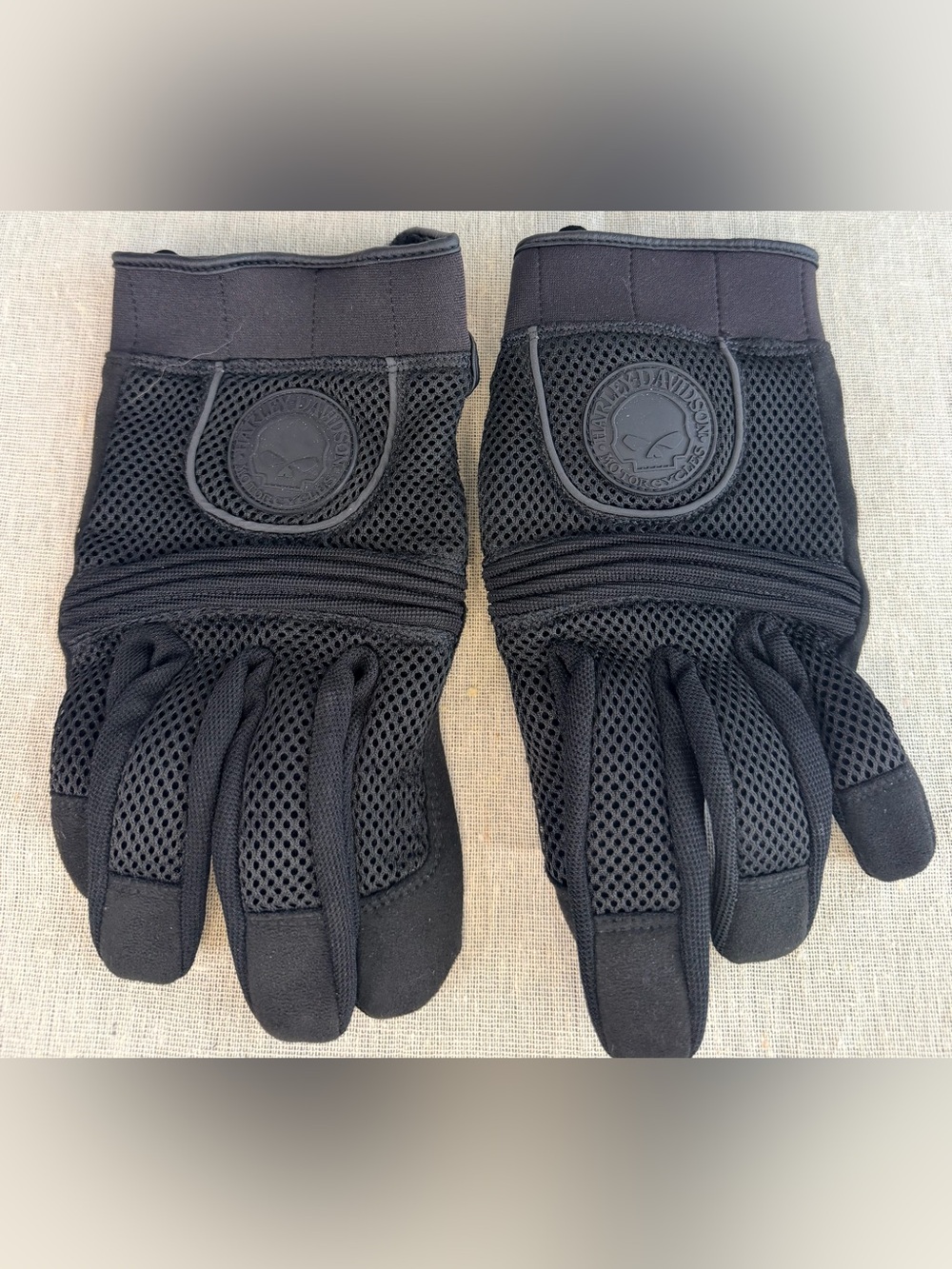 Harley Davidson Black Mesh Riding Gloves 3XL Motorcycle Biker Gloves